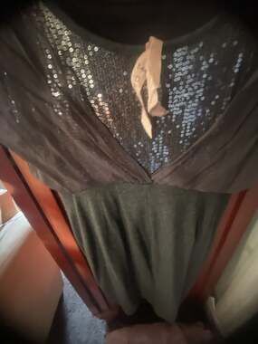 Dark gray Sequin Embellished Sleeveless Evening Dress